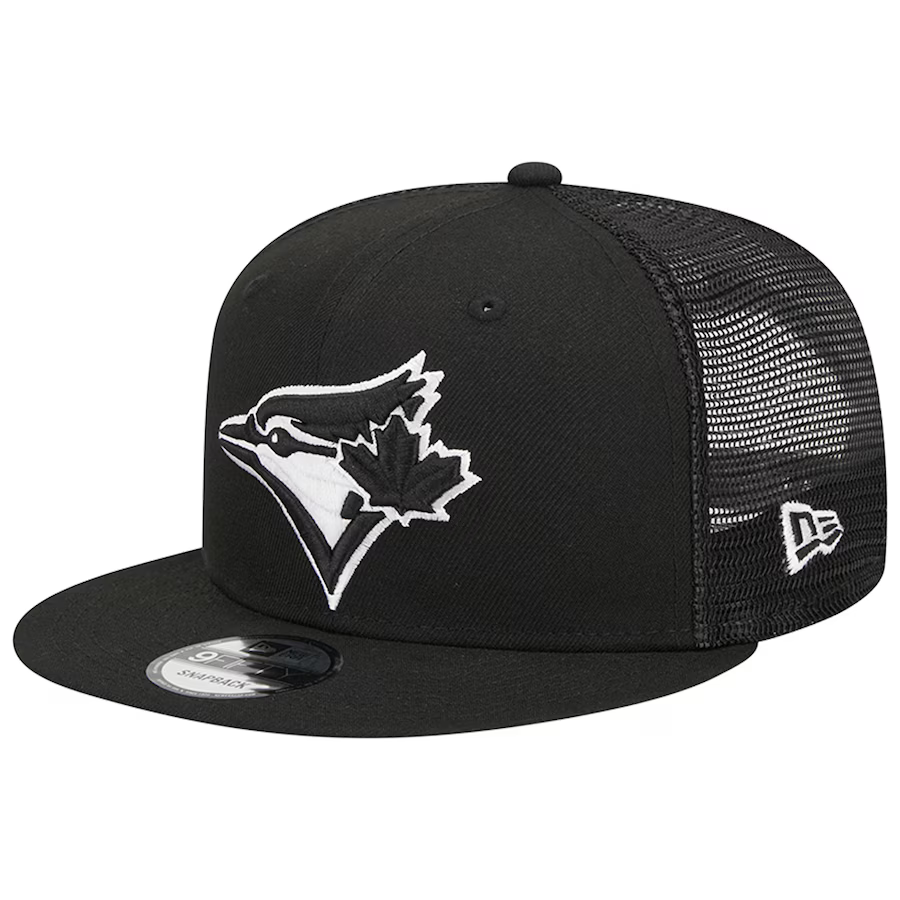 New Era Toronto Blue Jays Trucker 9FIFTY Snapback Hat-Black/White
