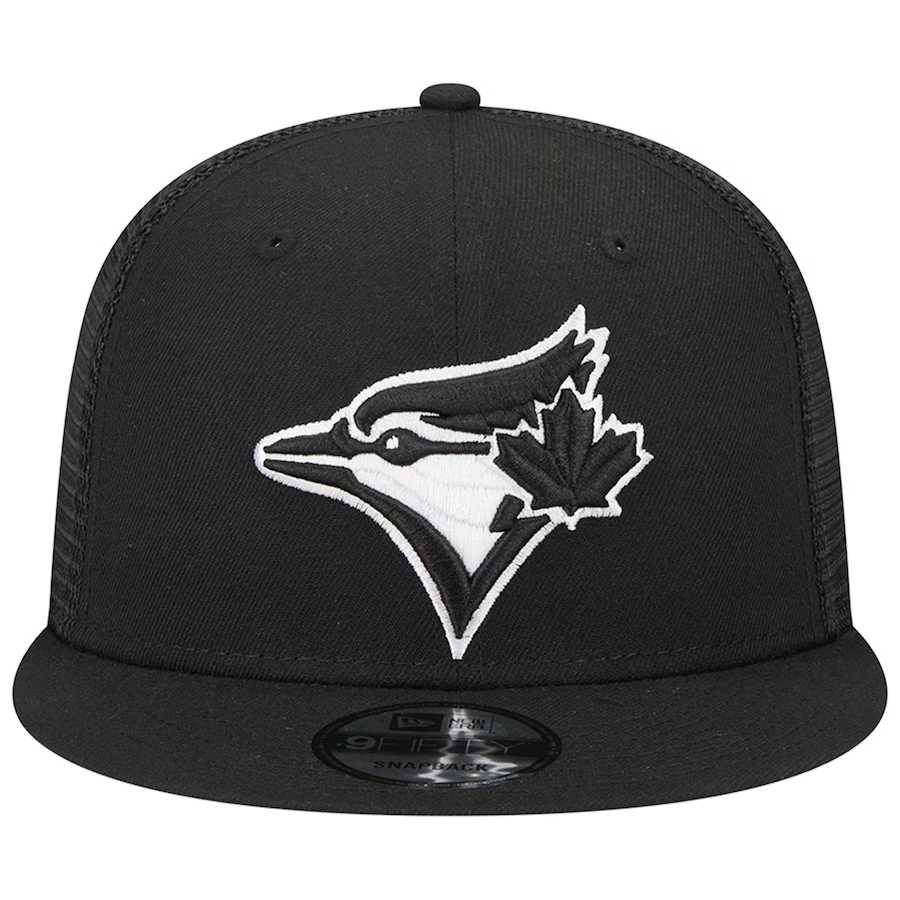 New Era Toronto Blue Jays Trucker 9FIFTY Snapback Hat-Black/White