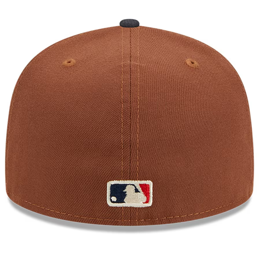 New Era Atlanta Braves Harvest 40th Side Patch 59fifty Fitted Hat-Brown