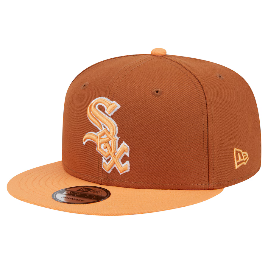 New Era Chicago White Sox Color Pack 2-Tone 9FIFTY Snapback Hat-Brown/Orange