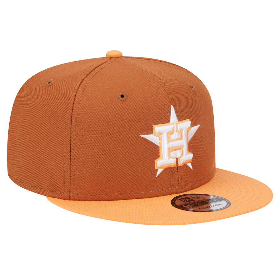 New Era Houston Astros Color Pack 2-Tone 9FIFTY Snapback Hat-Brown/Orange