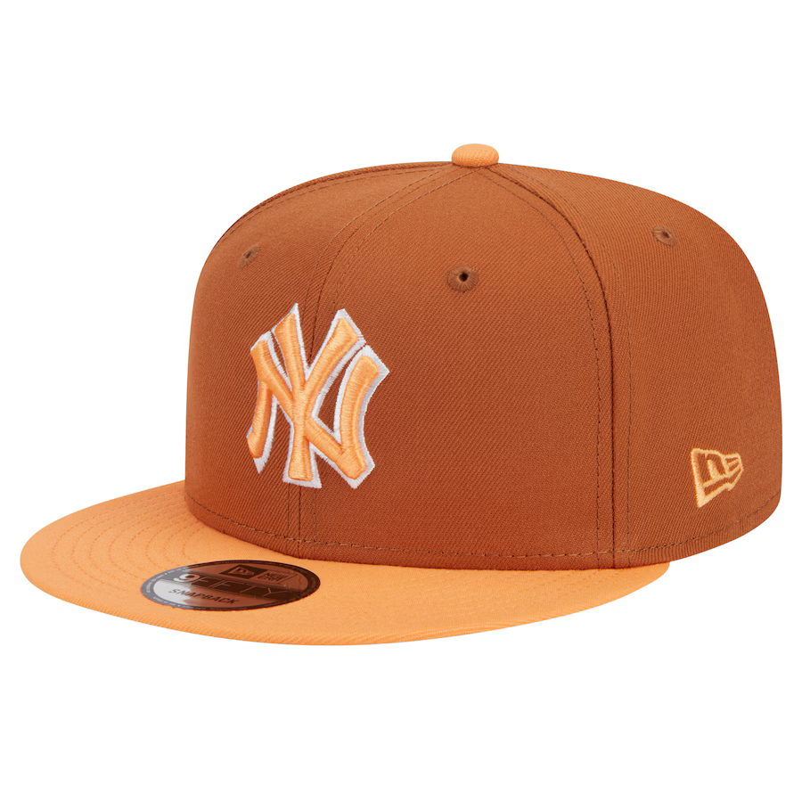 New Era New York Yankees Color Pack 2-Tone 9FIFTY Snapback Hat-Brown/Orange