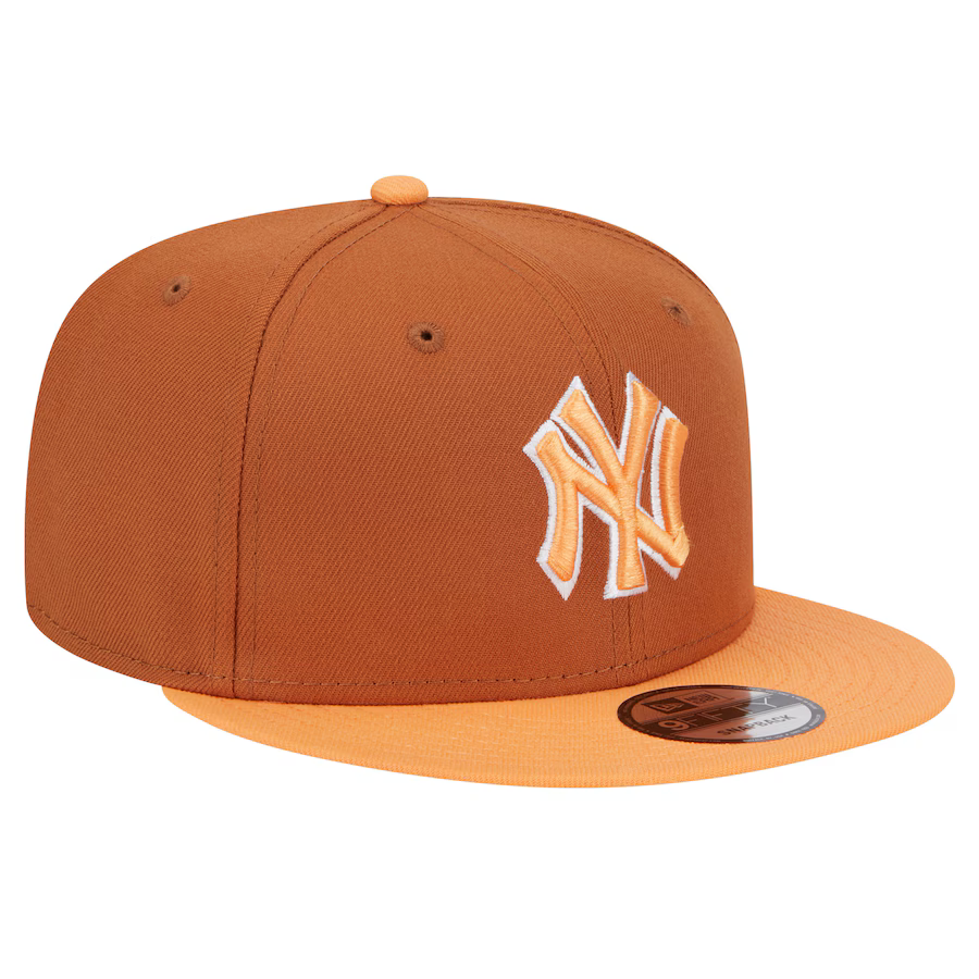New Era New York Yankees Color Pack 2-Tone 9FIFTY Snapback Hat-Brown/Orange