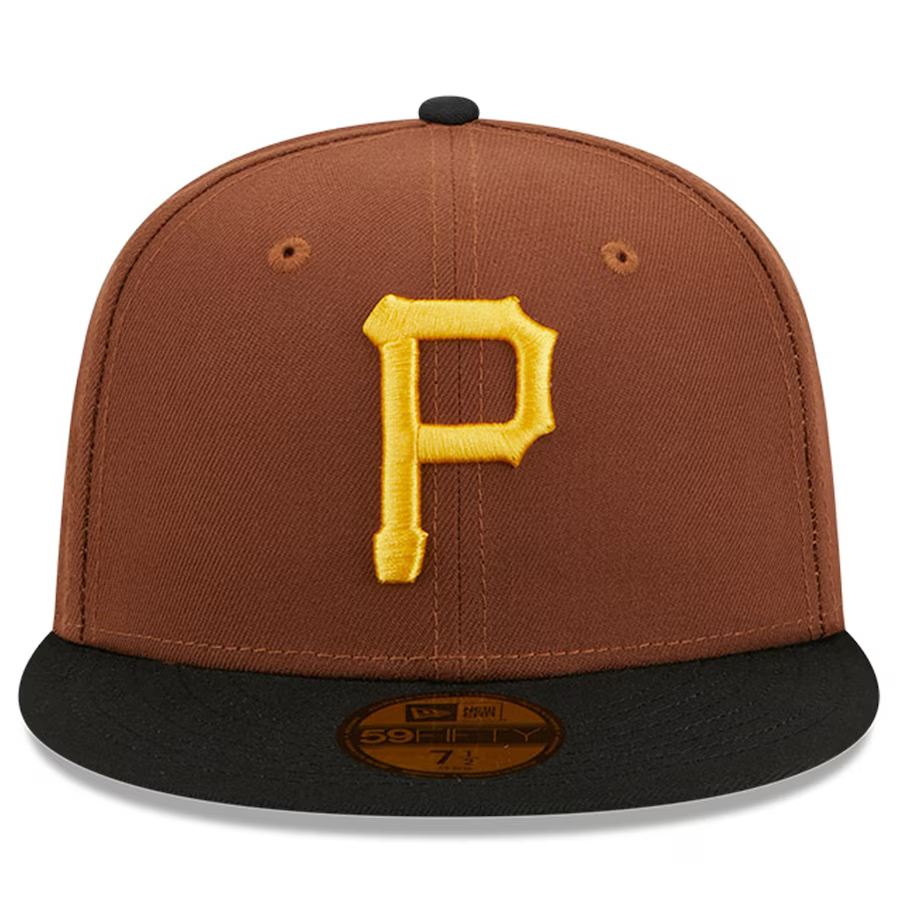 New Era Pittsburgh Pirates Harvest 1960 Side Patch 59fifty Fitted Hat-Brown