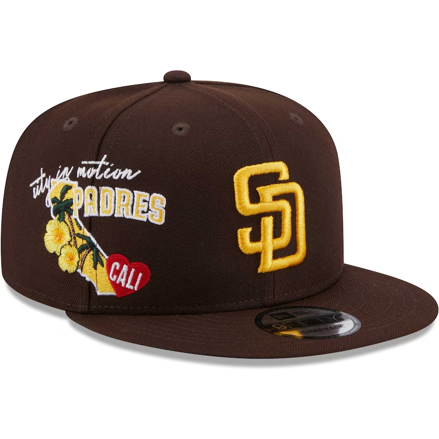 New Era San Diego Padres Icon E1 9Fifty Snapback Hat-Brown