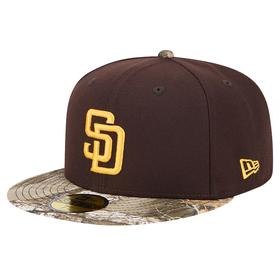 New Era San Diego Padres Brown Realtree Camo 59FIFTY Fitted Hat