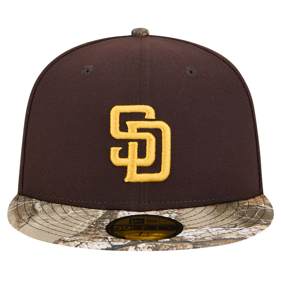 New Era San Diego Padres Brown Realtree Camo 59FIFTY Fitted Hat