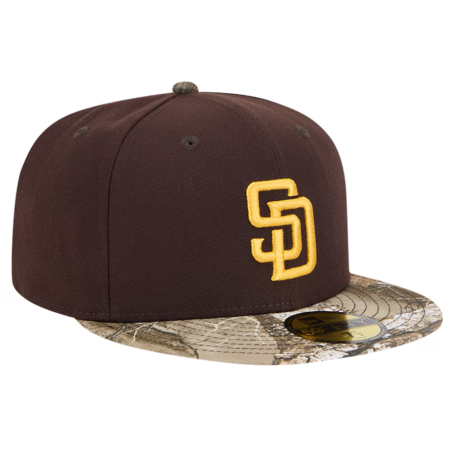 New Era San Diego Padres Brown Realtree Camo 59FIFTY Fitted Hat