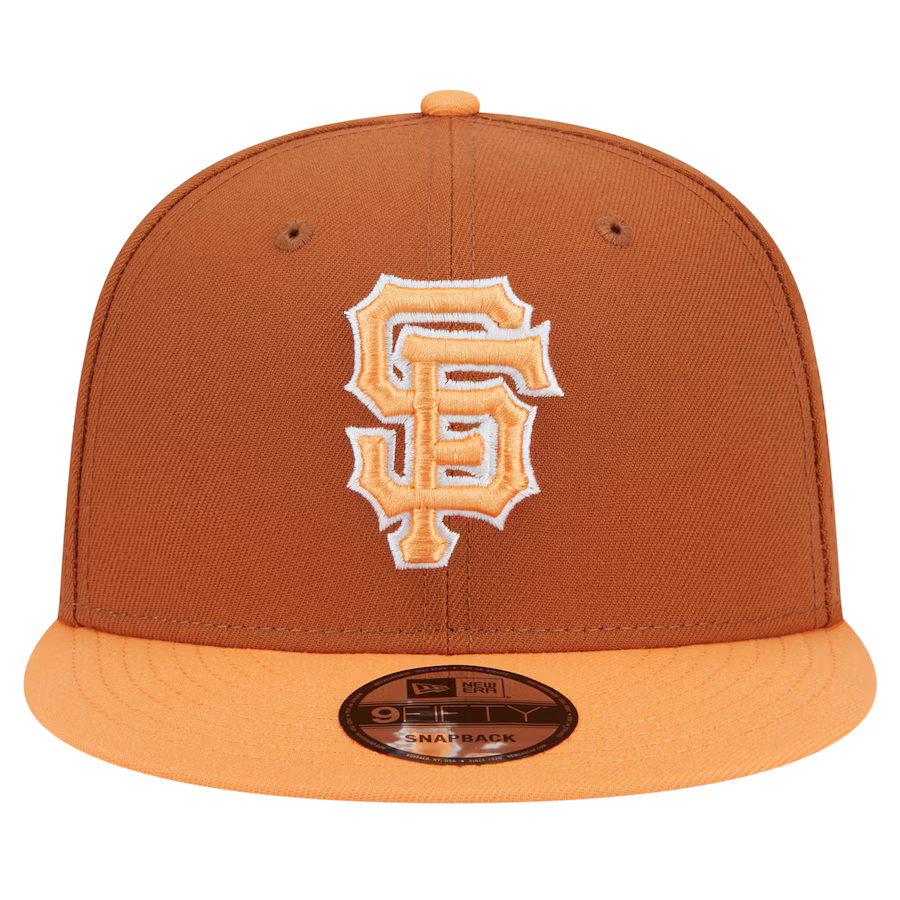 New Era San Francisco Giants Color Pack 2-Tone 9FIFTY Snapback Hat-Brown/Orange