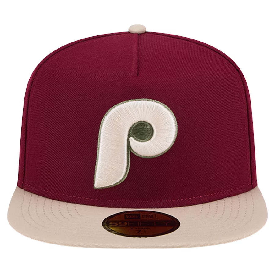 New Era Philadelphia Phillies Canvas A-Frame 59FIFTY Fitted Hat