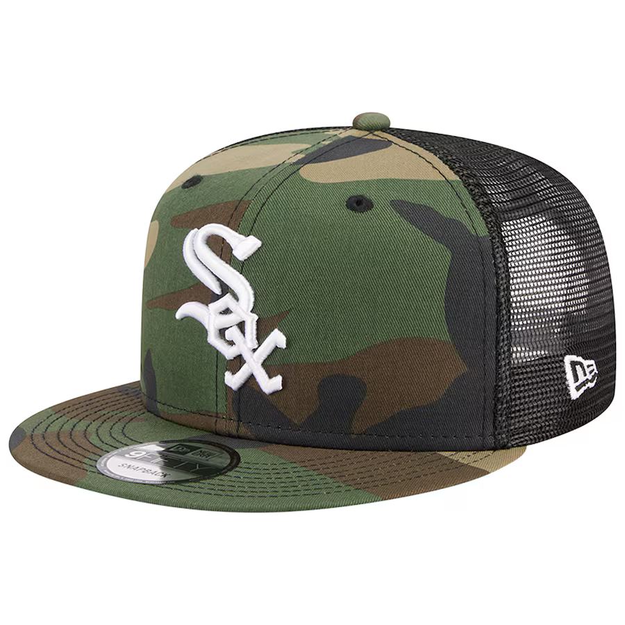 New Era Chicago White Sox Woodland Camo Trucker 9FIFTY Snapback Hat