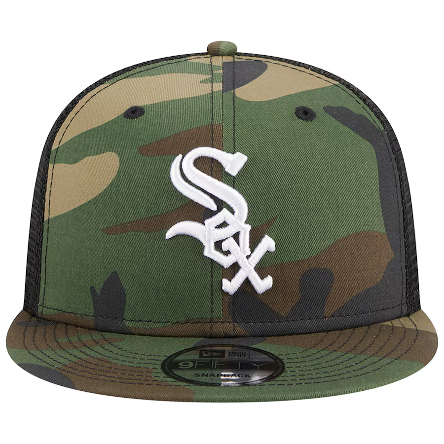 New Era Chicago White Sox Woodland Camo Trucker 9FIFTY Snapback Hat