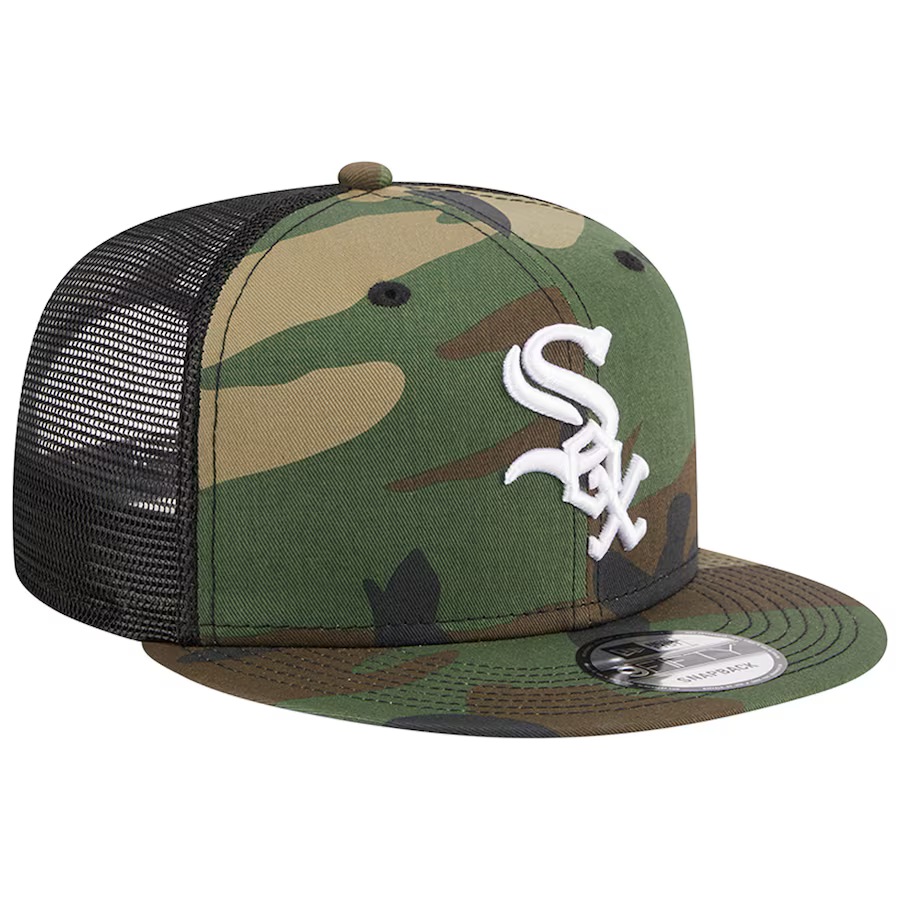 New Era Chicago White Sox Woodland Camo Trucker 9FIFTY Snapback Hat