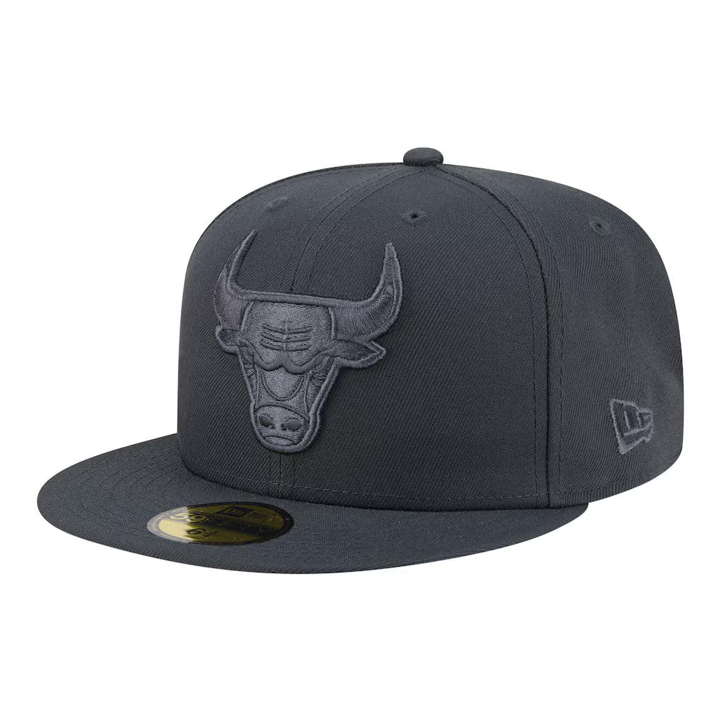 New Era Chicago Bulls  Tonal Color Pack 59FIFTY Fitted Hat - Charcoal