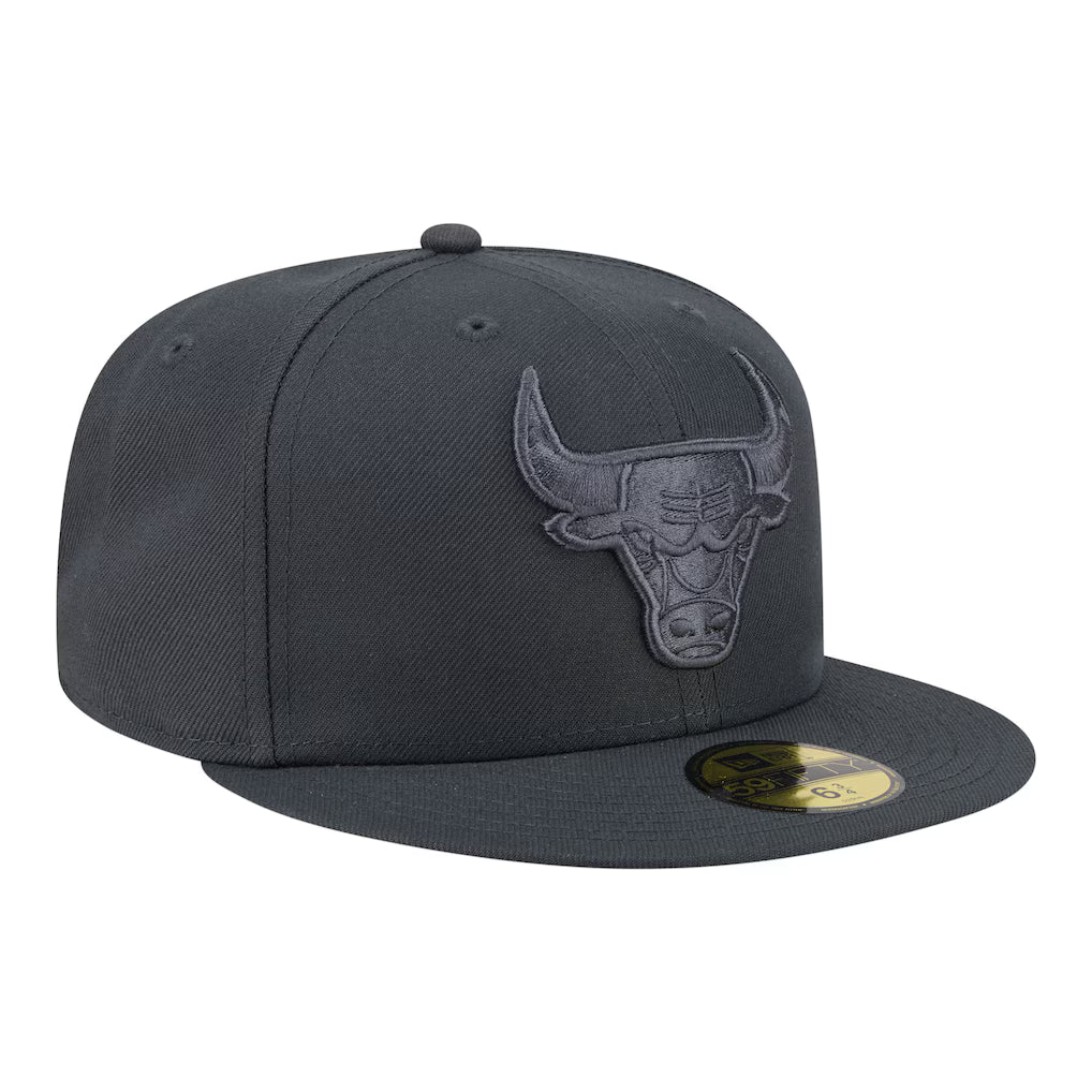 New Era Chicago Bulls  Tonal Color Pack 59FIFTY Fitted Hat - Charcoal