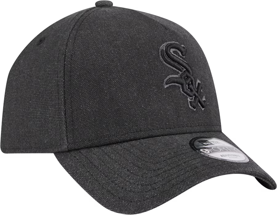 New Era Chicago White Sox Logo Essentials A Frame 9FORTY Adjustable Hat-Charcoal Black