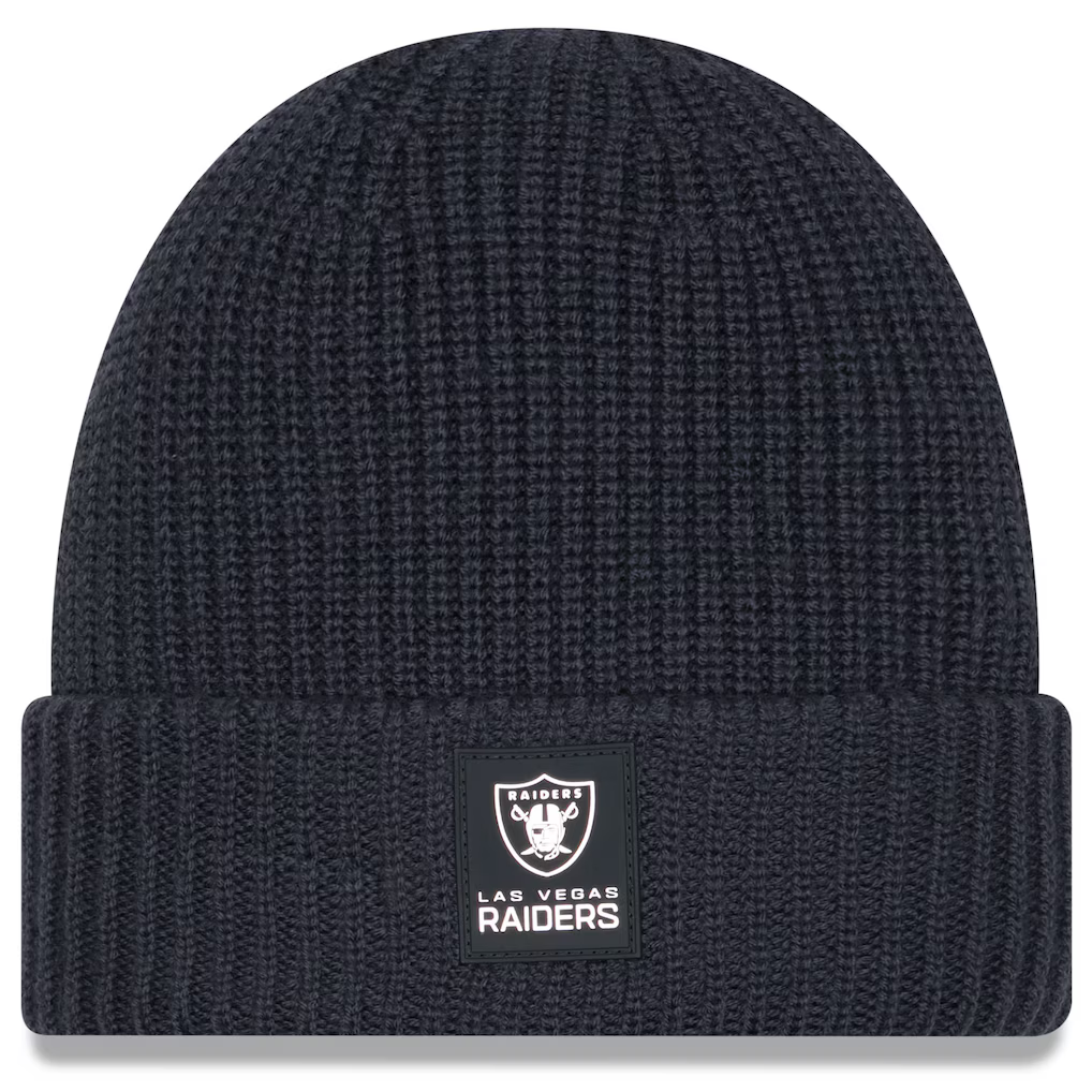 New Era Las Vegas Raiders 2025 Cold Weather Cuffed Knit Hat-Charcoal