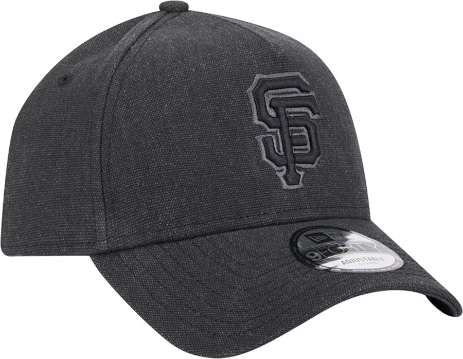 New Era San Francisco Giants Logo Essentials A Frame 9FORTY Adjustable Hat-Charcoal Black