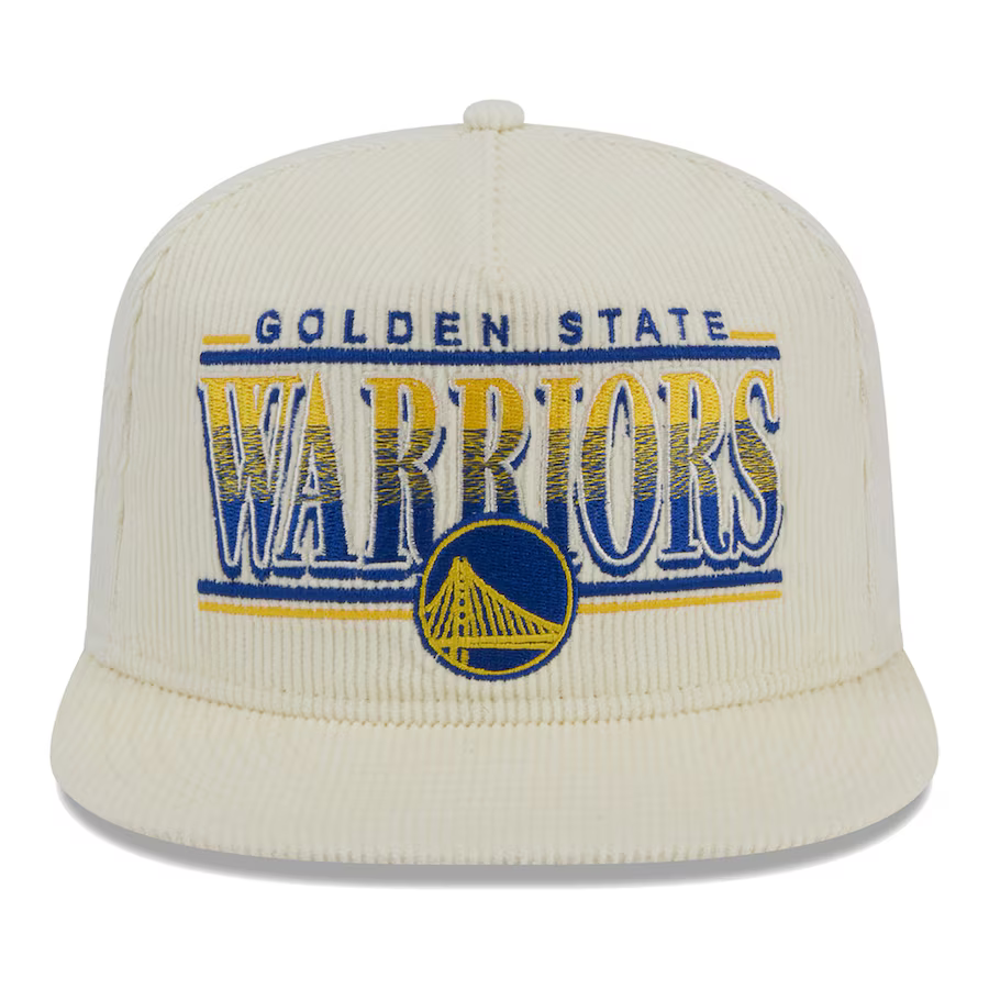 New Era Golden State Warriors Corduroy Throwback The Golfer Snapback Hat