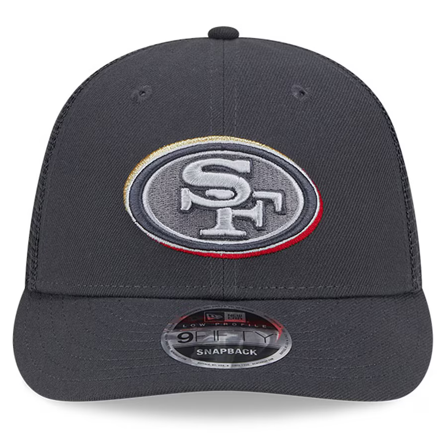 New Era Men's San Francisco 49ERS 2024 NFL Draft Low Profile 9Fifty Trucker Adjustable Hat