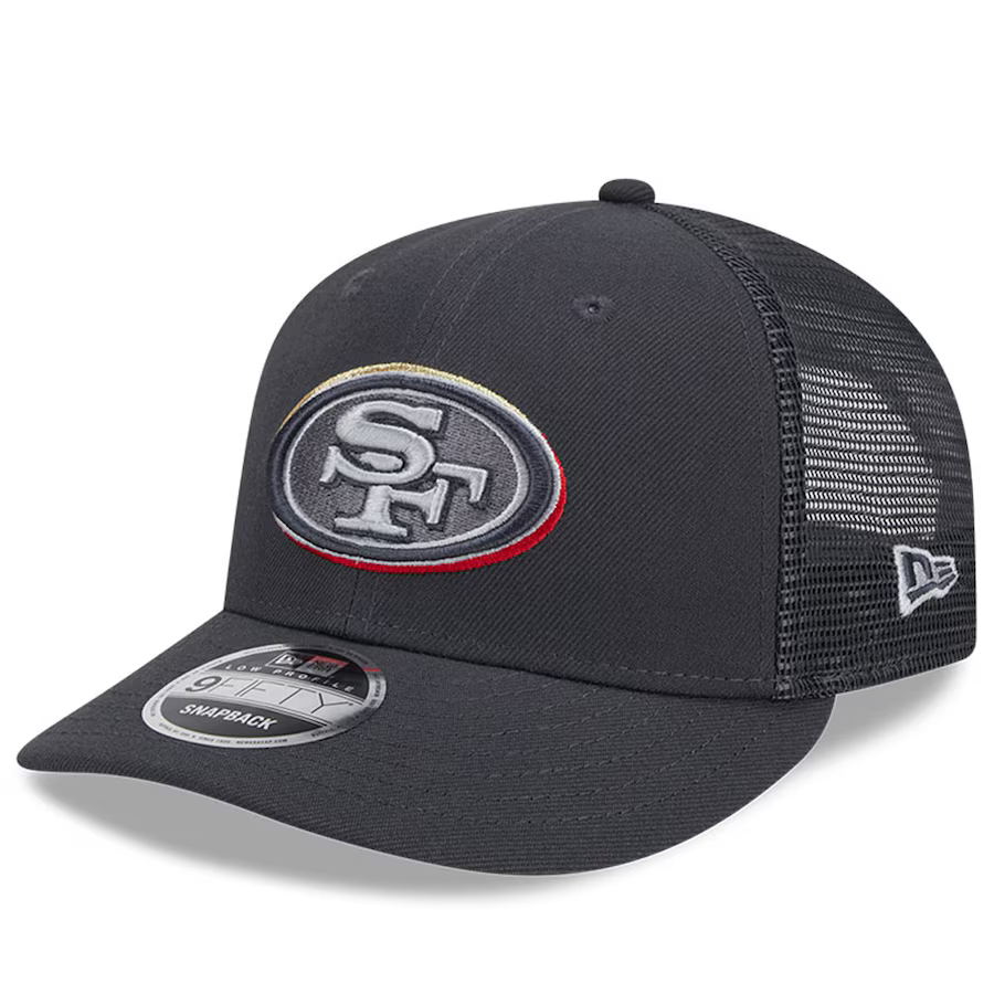 New Era Men's San Francisco 49ERS 2024 NFL Draft Low Profile 9Fifty Trucker Adjustable Hat