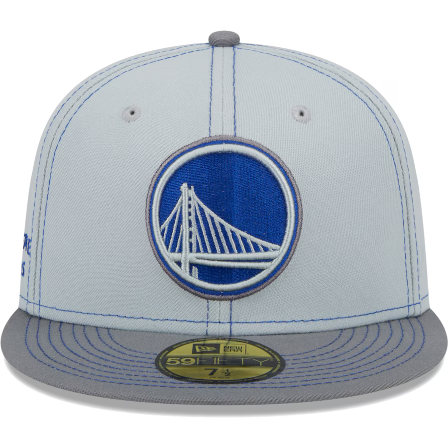 New Era Golden State Warriors Gray Pop 59FIFTY Fitted Hat- Gray