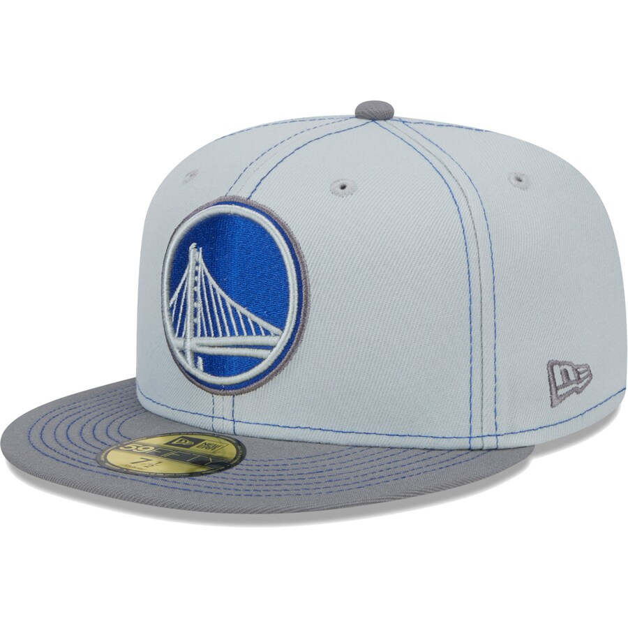 New Era Golden State Warriors Gray Pop 59FIFTY Fitted Hat- Gray