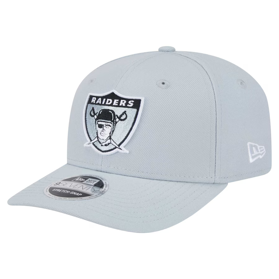 New Era Las Vegas Raiders Team 9SEVENTY Stretch-Snap Adjustable Hat-Gray