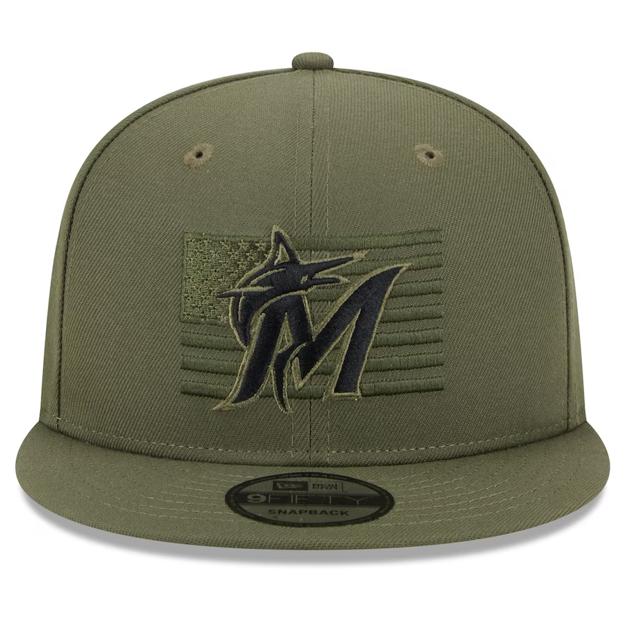 New Era Miami Marlins 2023 Armed Forces Day 9FIFTY Snapback Adjustable Hat