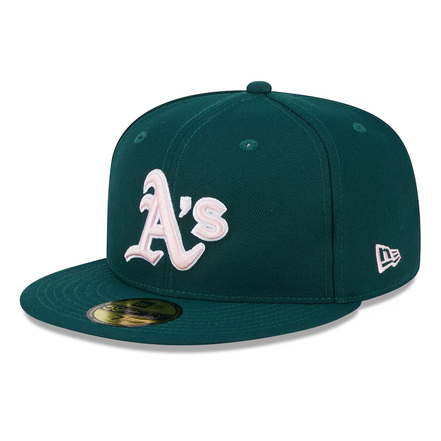New Era Oakland Athletics 2024 Mother's Day On-Field 59FIFTY Fitted Hat-Green