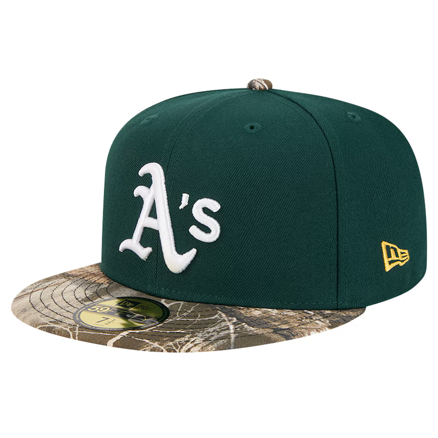 New Era Oakland Athletics Green Realtree Camo 59FIFTY Fitted Hat