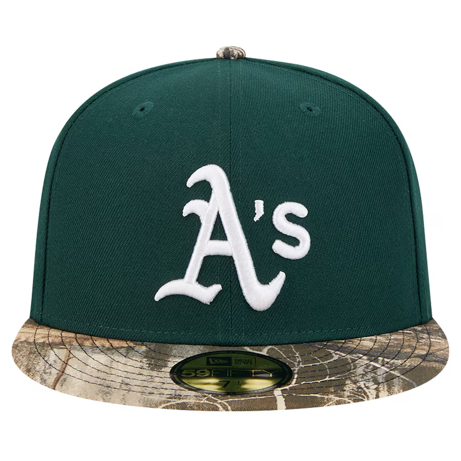 New Era Oakland Athletics Green Realtree Camo 59FIFTY Fitted Hat