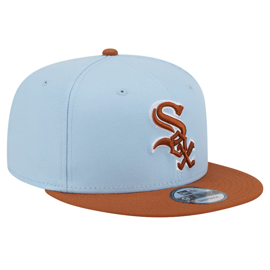 New Era Chicago White Sox 2-Tone Color Pack 9FIFTY Snapback Hat -Light Blue/Rust