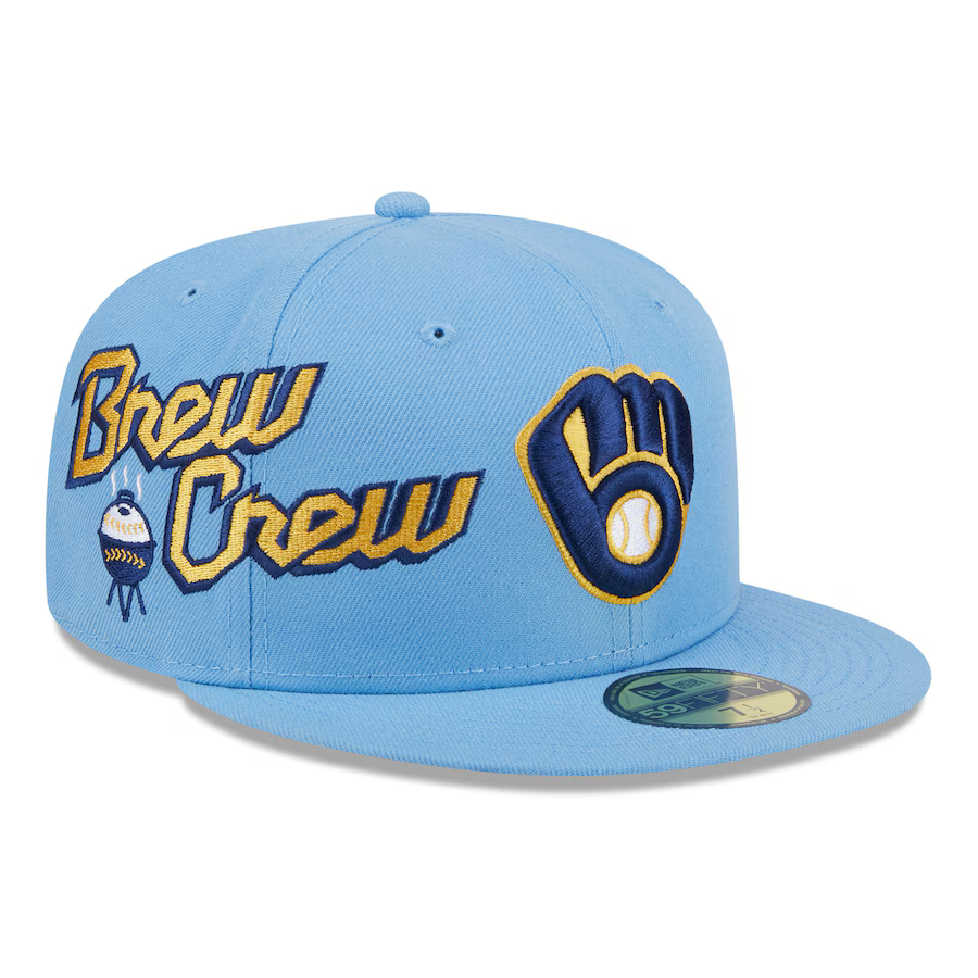New Era Milwaukee Brewers City Connect Icon 59FIFTY Fitted Hat-Light Blue