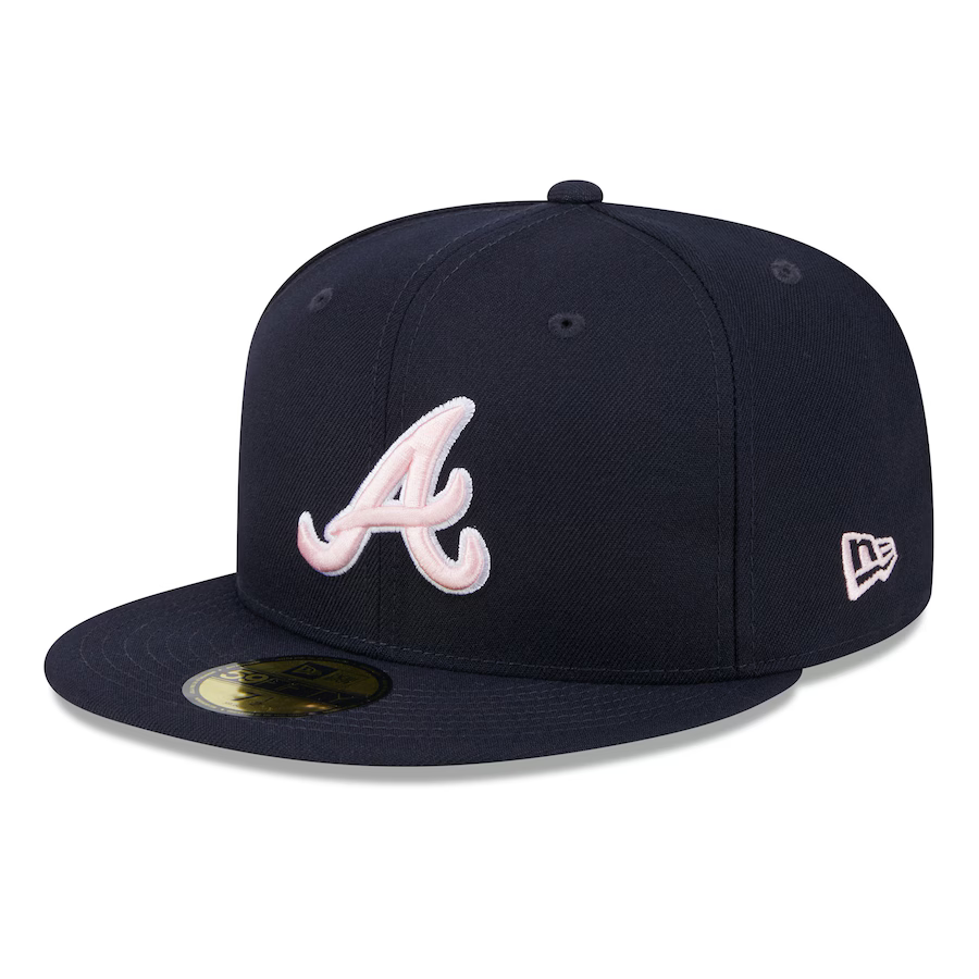 New Era Atlanta Braves 2024 Mother's Day On-Field 59FIFTY Fitted Hat-Navy