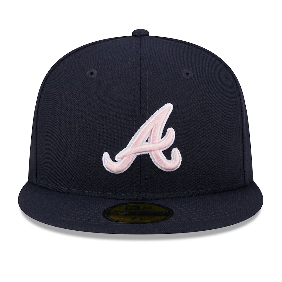 New Era Atlanta Braves 2024 Mother's Day On-Field 59FIFTY Fitted Hat-Navy