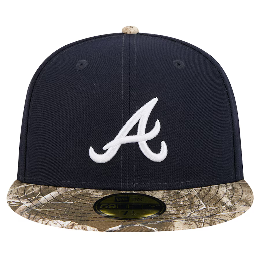 New Era Atlanta Braves Navy Realtree Camo 59FIFTY Fitted Hat