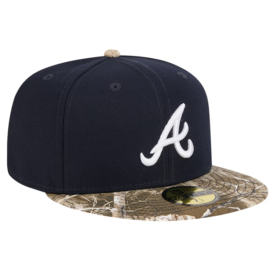 New Era Atlanta Braves Navy Realtree Camo 59FIFTY Fitted Hat