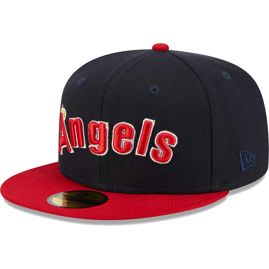 New Era Los Angeles Angels Retro Script Two Tone State Halo 59FIFTY Fitted