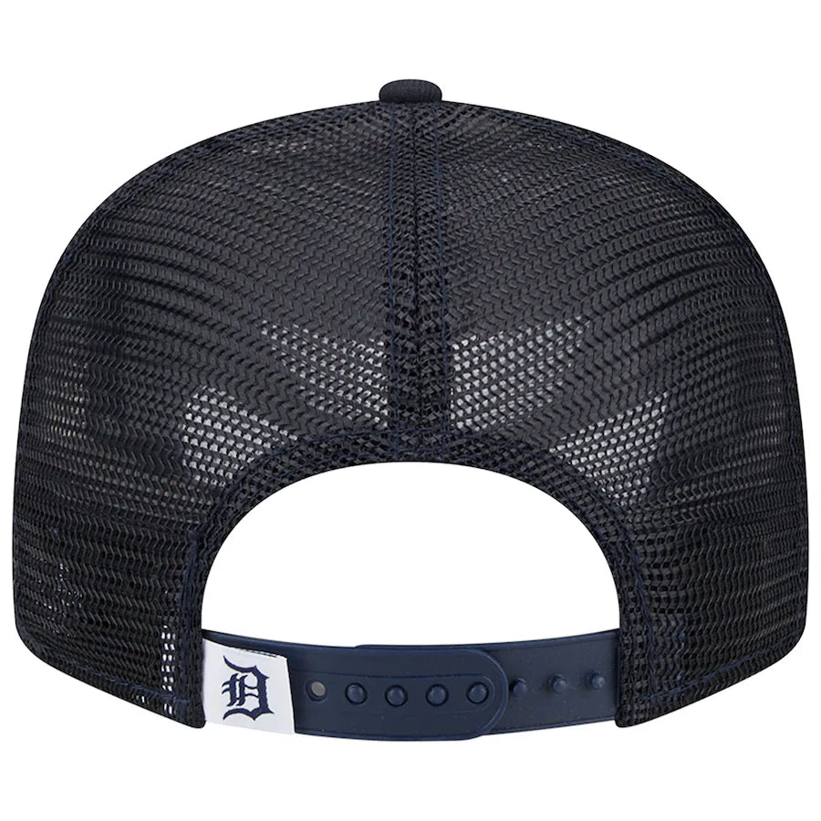 New Era Detroit Tigers Team Color 9FIFTY Trucker Snapback Hat-Navy