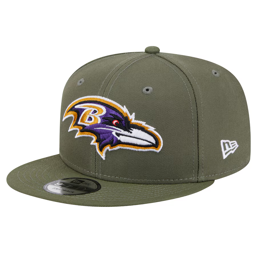 New Era Men's Baltimore Ravens 9FIFTY Snapback Hat-Olive Green