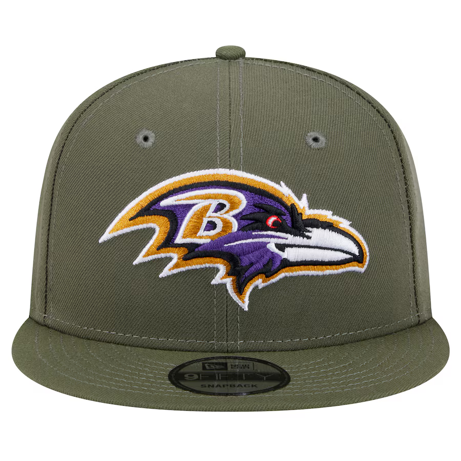 New Era Men's Baltimore Ravens 9FIFTY Snapback Hat-Olive Green