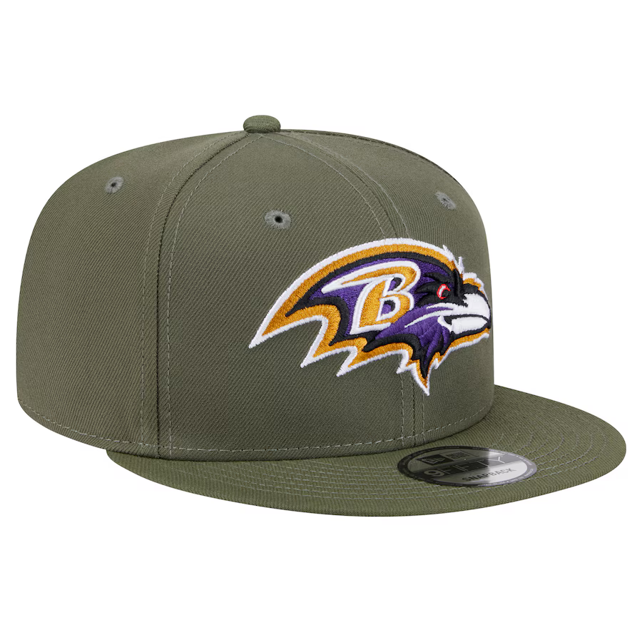 New Era Men's Baltimore Ravens 9FIFTY Snapback Hat-Olive Green