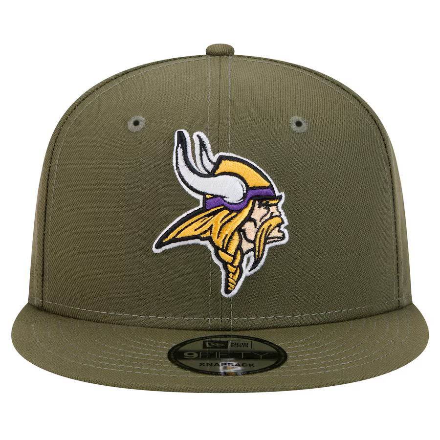 New Era Men's Minnesota Viking 9FIFTY Snapback Hat-Olive Green