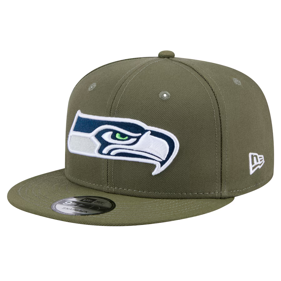 New Era Men's Seattle Seahawks 9FIFTY Snapback Hat-Olive Green