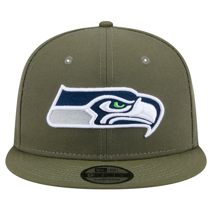 New Era Men's Seattle Seahawks 9FIFTY Snapback Hat-Olive Green