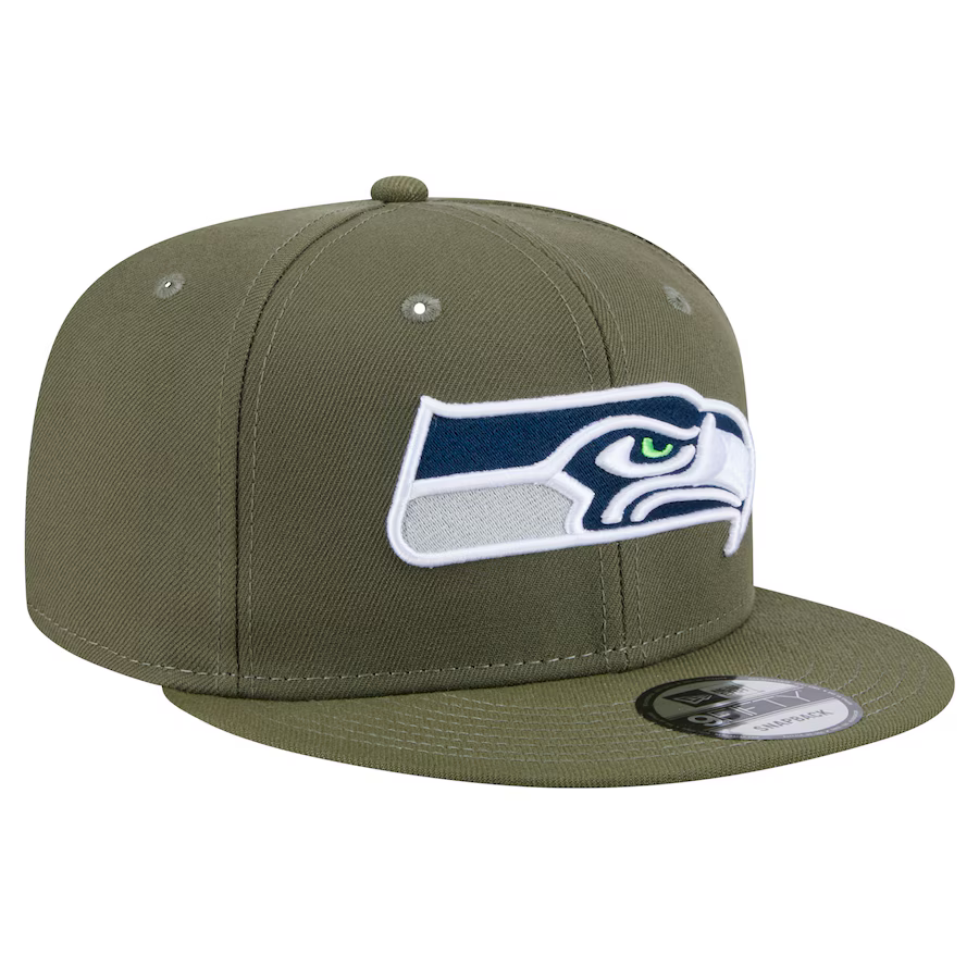 New Era Men's Seattle Seahawks 9FIFTY Snapback Hat-Olive Green