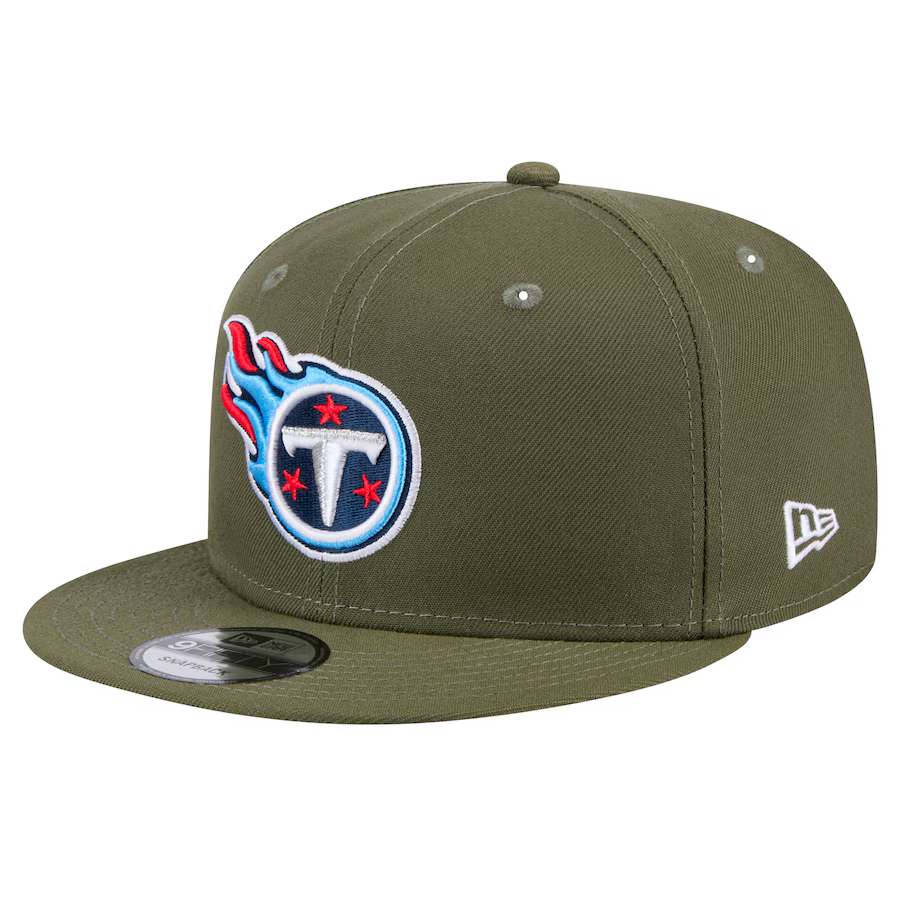 New Era Men's Tennessee Titans 9FIFTY Snapback Hat-Olive Green