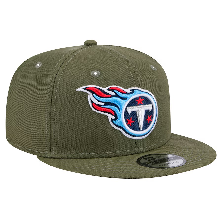 New Era Men's Tennessee Titans 9FIFTY Snapback Hat-Olive Green