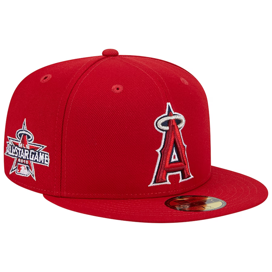 New Era Los Angeles Angels 2010 MLB All-Star Game Side Patch 59FIFTY Hat - Red
